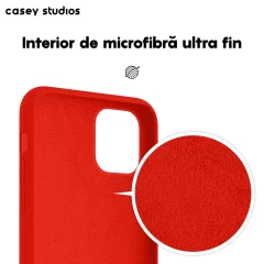 Husa iPhone 11 Pro Casey Studios Premium Soft Silicone - Red Red