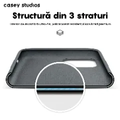 Husa iPhone 11 Pro Casey Studios Premium Soft Silicone - Dark Gray Dark Gray