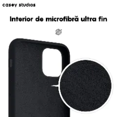 Husa iPhone 11 Pro Casey Studios Premium Soft Silicone - Negru Negru