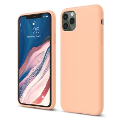 Husa iPhone 11 Pro Casey Studios Premium Soft Silicone - Dark Gray Pink Sand 