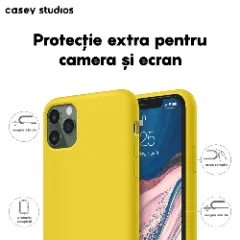 Husa iPhone 11 Pro Casey Studios Premium Soft Silicone - Yellow Yellow