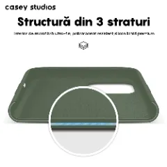 Husa iPhone 11 Pro Casey Studios Premium Soft Silicone - Webster Green Webster Green