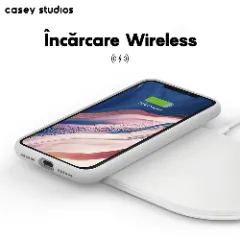 Husa iPhone 11 Pro Max Casey Studios Premium Soft Silicone - Alb Alb