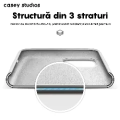 Husa iPhone 11 Pro Max Casey Studios Premium Soft Silicone - Alb Alb