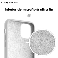 Husa iPhone 11 Pro Max Casey Studios Premium Soft Silicone - Alb Alb