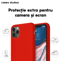 Husa iPhone 11 Pro Max Casey Studios Premium Soft Silicone - Red Red