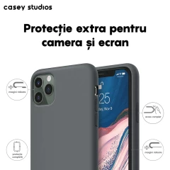 Husa iPhone 11 Pro Max Casey Studios Premium Soft Silicone - Dark Gray Dark Gray