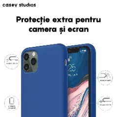 Husa iPhone 11 Pro Max Casey Studios Premium Soft Silicone - Cadet Blue Cadet Blue