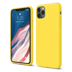 Husa iPhone 11 Pro Max Casey Studios Premium Soft Silicone - Webster Green Yellow 