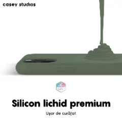 Husa iPhone 11 Pro Max Casey Studios Premium Soft Silicone - Webster Green Webster Green