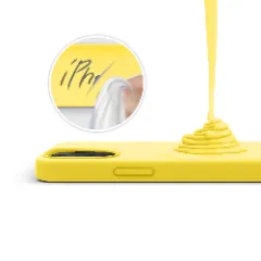 Husa iPhone 12/12 Pro Casey Studios Premium Soft Silicone - Yellow Yellow