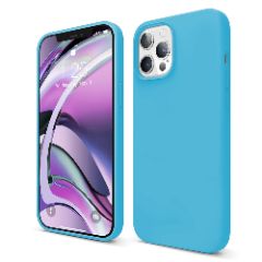 Husa iPhone 12/12 Pro Casey Studios Premium Soft Silicone - Cadet Blue