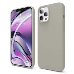 Husa iPhone 12/12 Pro Casey Studios Premium Soft Silicone - Light Purple Gray 