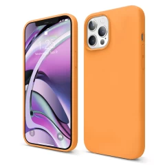 Husa iPhone 12 Pro Max Casey Studios Premium Soft Silicone - Orange Nectarine 