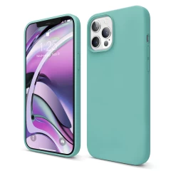 Husa iPhone 12 Pro Max Casey Studios Premium Soft Silicone - Neon Green Turqoise 