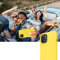 Husa iPhone 12 Pro Max Casey Studios Premium Soft Silicone - Yellow Yellow