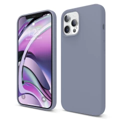 Husa iPhone 12 Pro Max Casey Studios Premium Soft Silicone - Lilac Slate Gray 