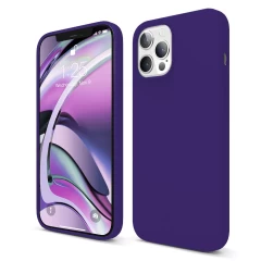 Husa iPhone 12 Pro Max Casey Studios Premium Soft Silicone - Nectarine Lilac 