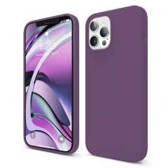 Husa iPhone 12 Pro Max Casey Studios Premium Soft Silicone - Slate Gray Light Purple 