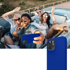 Husa iPhone 12 Pro Max Casey Studios Premium Soft Silicone - Dark Blue Dark Blue