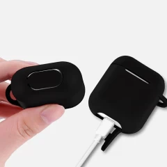 Husa Airpods 1/2 Casey Studios Silicone - Negru Negru