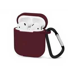 Husa Airpods 1/2 Casey Studios Silicone - Albastru Burgundy 