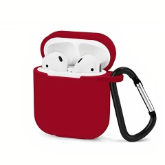 Husa Airpods 1/2 Casey Studios Silicone - Clear Wine Red 