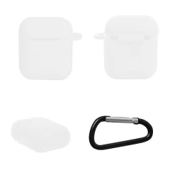 Husa Airpods 1/2 Casey Studios Silicone - Alb Alb