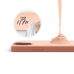 Husa iPhone 12 Mini Casey Studios Premium Soft Silicone Pink Sand