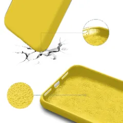 Husa iPhone 12 Mini Casey Studios Premium Soft Silicone Yellow