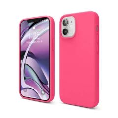 Husa iPhone 12 Mini Casey Studios Premium Soft Silicone Fuchsia