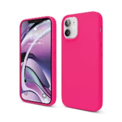 Husa iPhone 12 Mini Casey Studios Premium Soft Silicone Fuchsia 