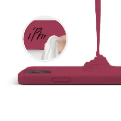 Husa iPhone 12 Mini Casey Studios Premium Soft Silicone Burgundy