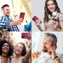 Husa iPhone 12 Mini Casey Studios Premium Soft Silicone Burgundy