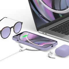 Husa iPhone 12 Mini Casey Studios Premium Soft Silicone Light Lilac