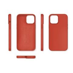 Husa iPhone 12 Mini Casey Studios Premium Soft Silicone Orange Red