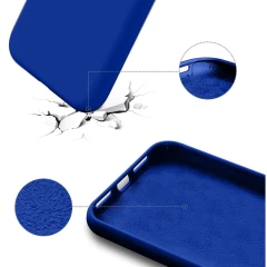 Husa iPhone 12 Mini Casey Studios Premium Soft Silicone Dark Blue