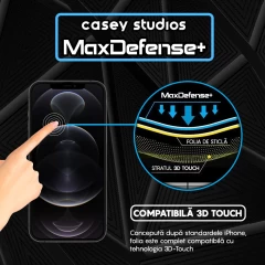 Folie Sticla iPhone 12 Pro Max Casey Studios Full Screen 9H + Kit de Instalare Cadou - Negru Negru