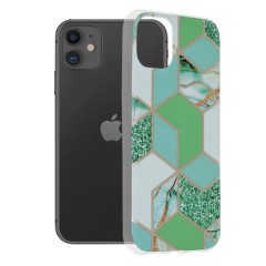 Husa iPhone 11 Arpex Marble Series - Green Hex