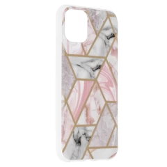 Husa iPhone 11 Arpex Marble Series - Pink Hex Pink Hex