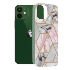 Husa iPhone 12 / 12 Pro Arpex Marble Series - Pink Hex
