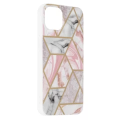 Husa iPhone 13 Arpex Marble Series - Pink Hex Pink Hex