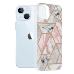 Husa iPhone 13 Arpex Marble Series - Pink Hex Pink Hex