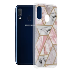 Husa Samsung Galaxy A20e Arpex Marble Series - Pink Hex Pink Hex