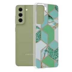Husa Samsung Galaxy S21 FE Arpex Marble Series - Green Hex