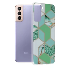 Husa Samsung Galaxy S21 Plus Arpex Marble Series - Green Hex Green Hex