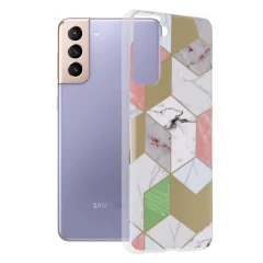Husa Samsung Galaxy S21 Plus Arpex Marble Series - Purple Hex Purple Hex