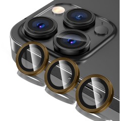 Protectie Camera pentru iPhone 12 Pro, Casey Studios MaxDefense+,  Ultra HD, Protectie Profesionala Camere 3D, Anti Amprente, Anti Zgarieturi, Anti Socuri, Galben