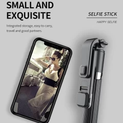 Selfie Stick Trepied Bluetooth cu Telecomanda, Lampa Led, Arpex L03S - Alb Alb