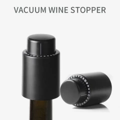 Dop Reutizabil cu Functie Vidare Sticla de Vin Arpex - Negru Negru